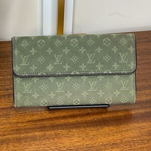 Louis Vuitton Denim Green Monogram Wallet